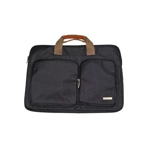 Lacdo Laptop Briefcase Mens OS Black Messenger Bag Padded Multi-Pocket Business